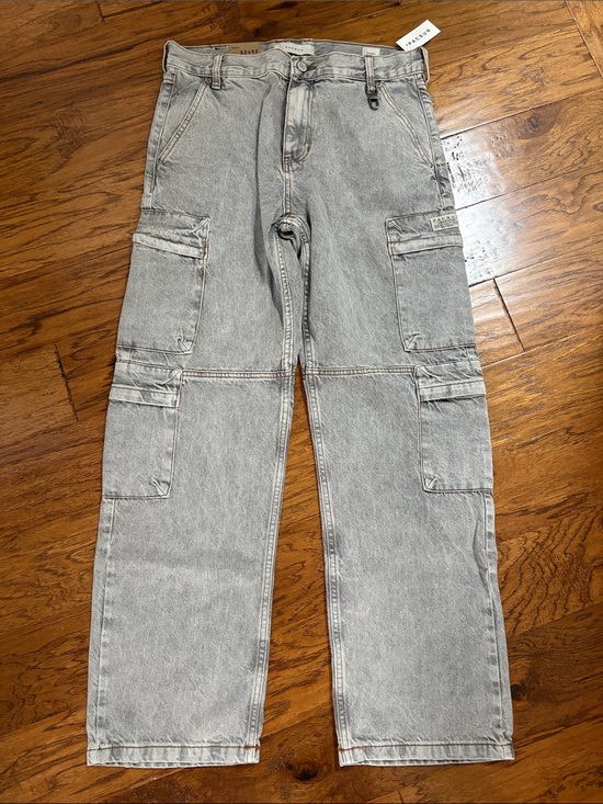 PacSun Other - PacSun Men's Light Gray Straight Cargo Jeans